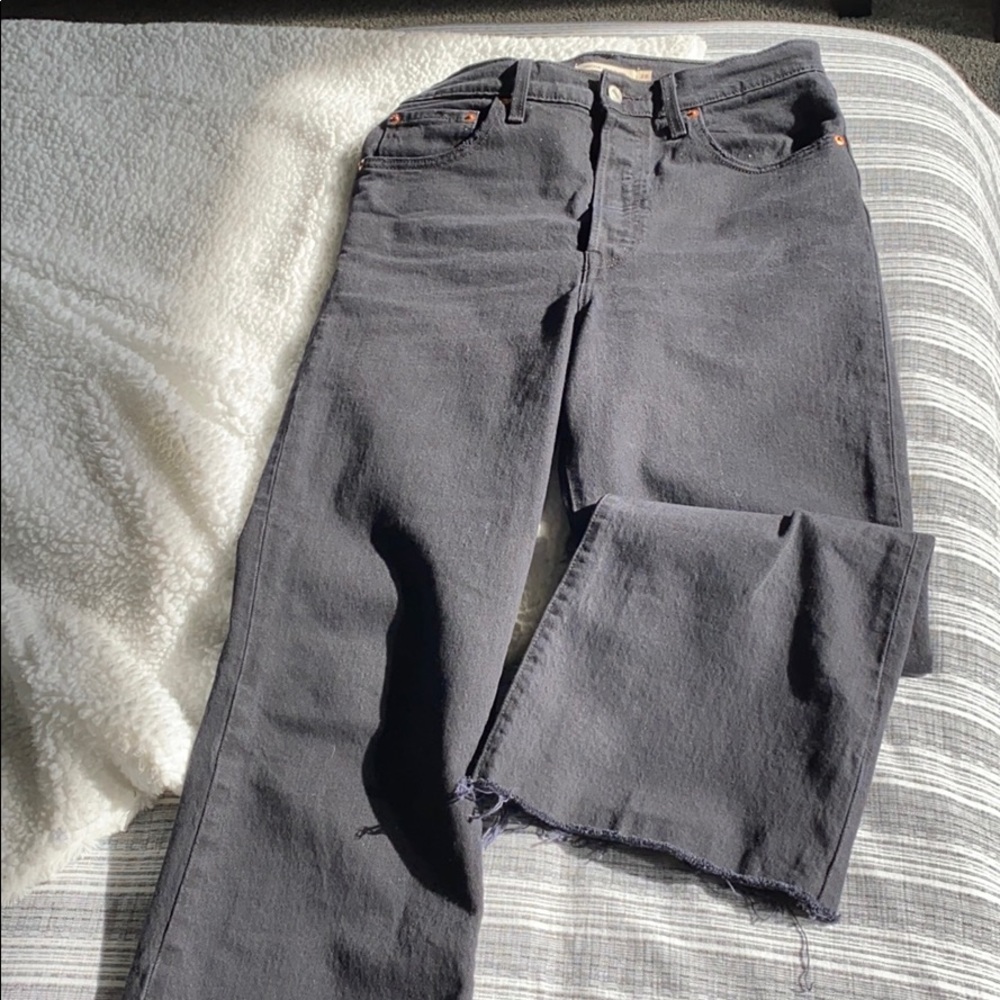 Levi’s Ribcage Crop Flare Black Jeans